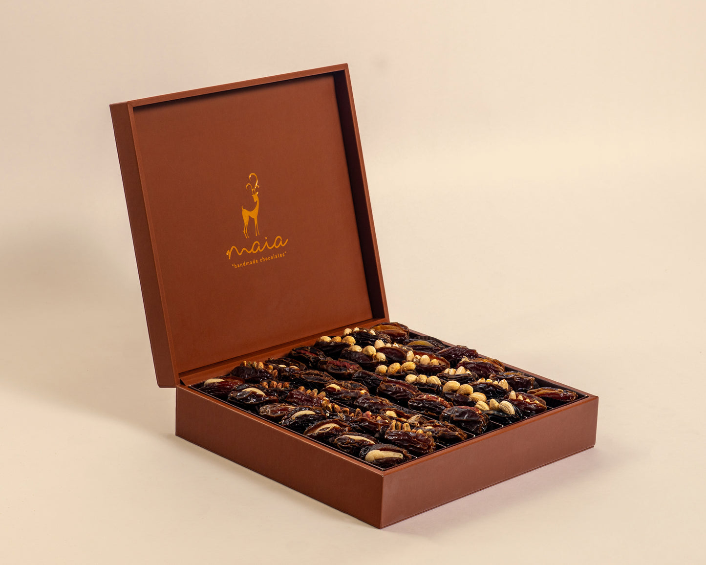 Premium Leather Dates with Nuts Box