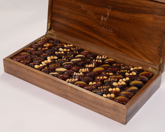 Premium Wooden Dates with Nuts Box