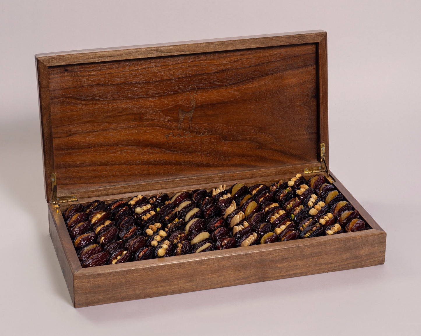 Premium Wooden Dates with Nuts Box