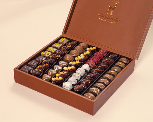 Premium Leather Assorted Chocolates&Dates with Nuts Box