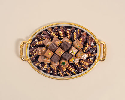 Premium Small Assorted Chocolates&Dates with Nuts Tray