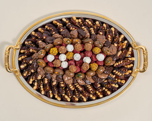 Premium Large Assorted Chocolates&Dates with Nuts Tray