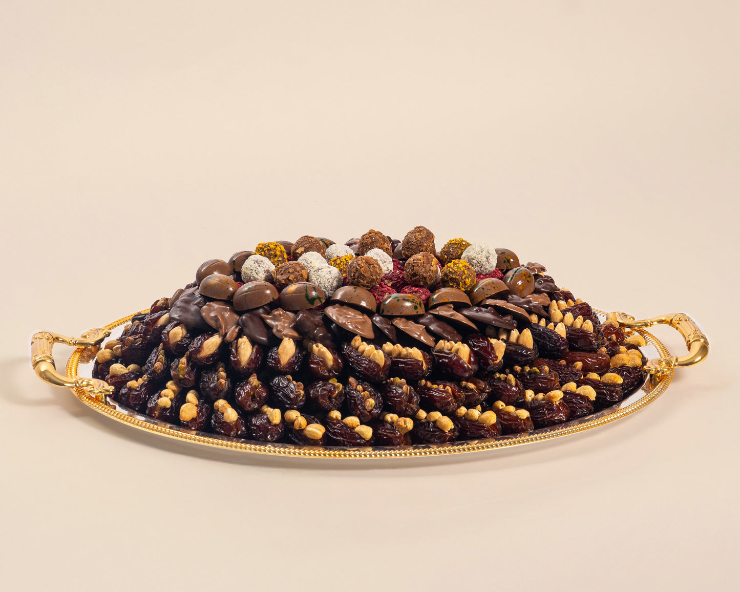 Premium Large Assorted Chocolates&Dates with Nuts Tray