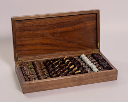Premium Wooden Assorted Chocolates&Dates with Nuts Box