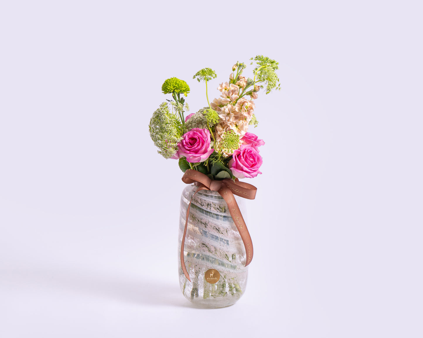 Deco Green with Glass Vase