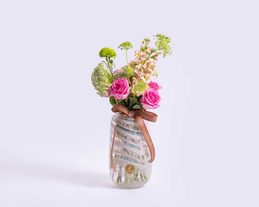 Deco Green with Glass Vase