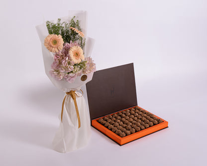 Gerbera & Hydrangea Gift Box Arrangement