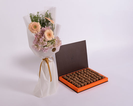 Gerbera & Hydrangea Gift Box Arrangement