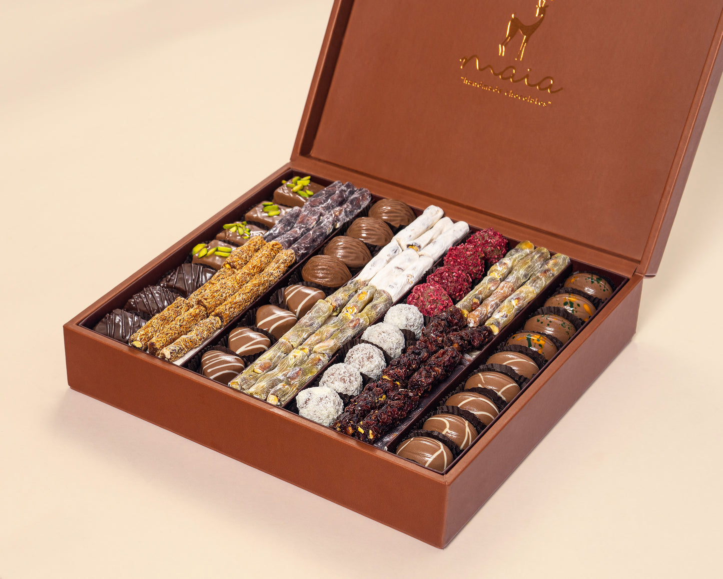 Premium Leather Assorted Chocolates&Turkish Delight Box