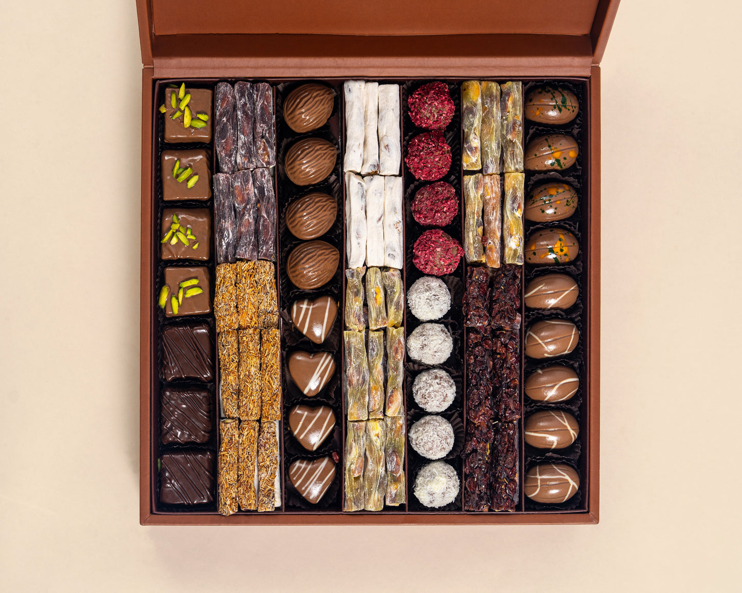 Premium Leather Assorted Chocolates&Turkish Delight Box